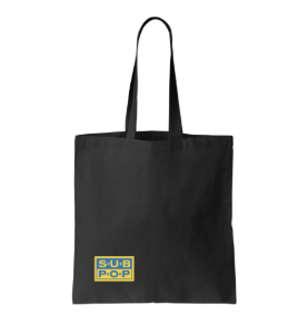 Sub Pop/ Black Tote Bag with Blue&amp;Yellow Logo *한정 할인, 2-3일 이내 발송.