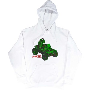 Gorillaz / Green Jeep White Hoodie