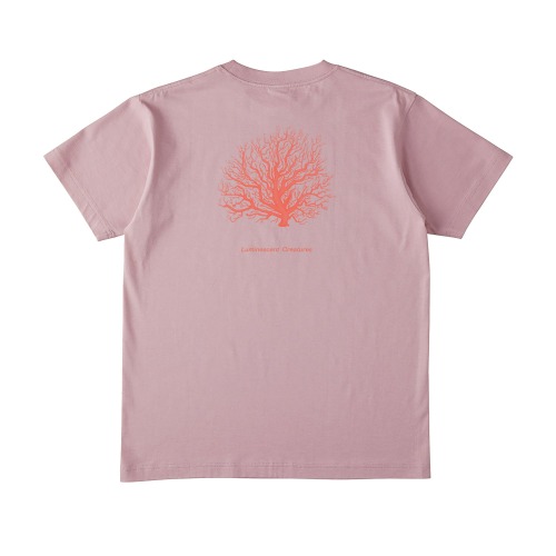 Aoba Ichiko (青葉市子) /&#039;Corallium Japonicum&#039; Coral T-Shirt (Back Print, Dusty Pink) *2-3일 이내 발송.