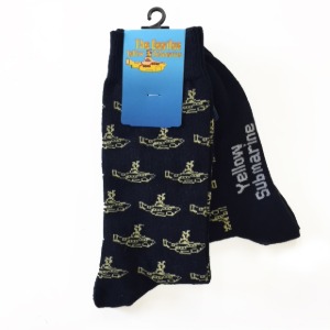 The Beatles / Yellow Submarine Pattern Ankle Socks (Dark Blue, 남/녀)