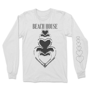 Beach House / Once Twice Melody White Long Sleeve T-Shirt (XL 사이즈) *한정 할인, 바로 발송 가능.