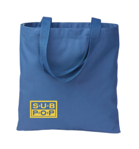 Sub Pop/ Blue Tote Bag with Yellow Logo *한정 할인, 2-3일 이내 발송.