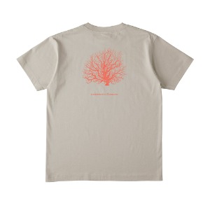 Aoba Ichiko (青葉市子) / KIDS &#039;Corallium Japonicum&#039; Coral T-Shirt (Back Print, Milky Greyl) *2-3일 이내 발송.