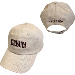 Nirvana/ Text Logo Unisex Baseball Cap (Back Embroidery)